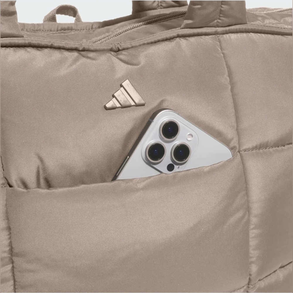 Adidas Quilted All Me 3 Tote Bag Chalky Brown - Picture 4 of 9